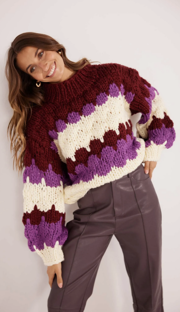 MINKPINK MARGOT BOBBLE KNIT SWEATER