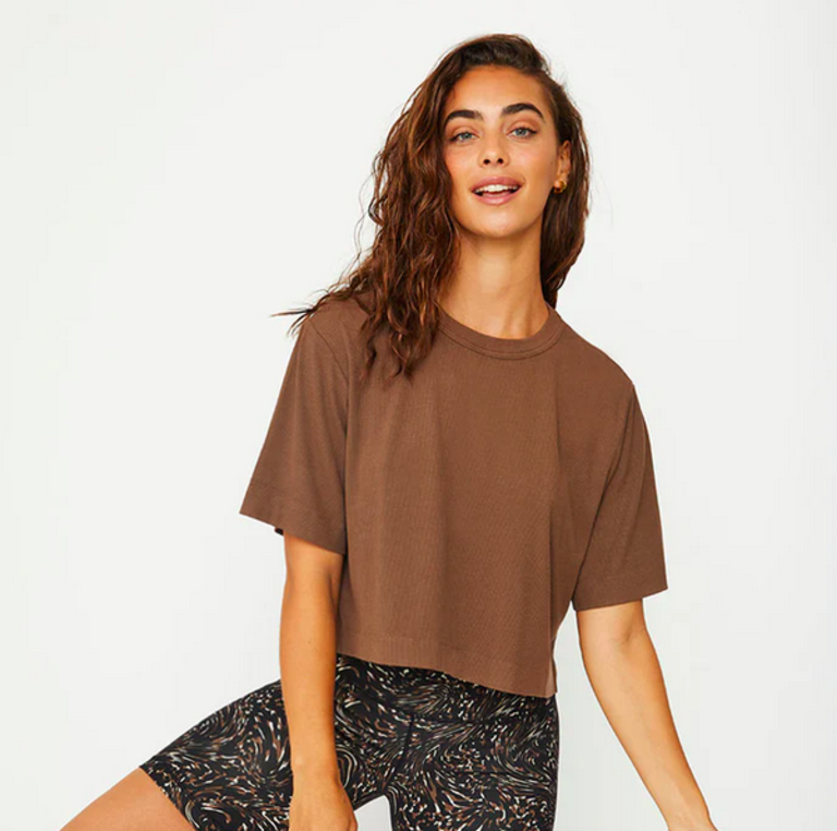 CREAM YOGA KAREN SS CROPPED TEE