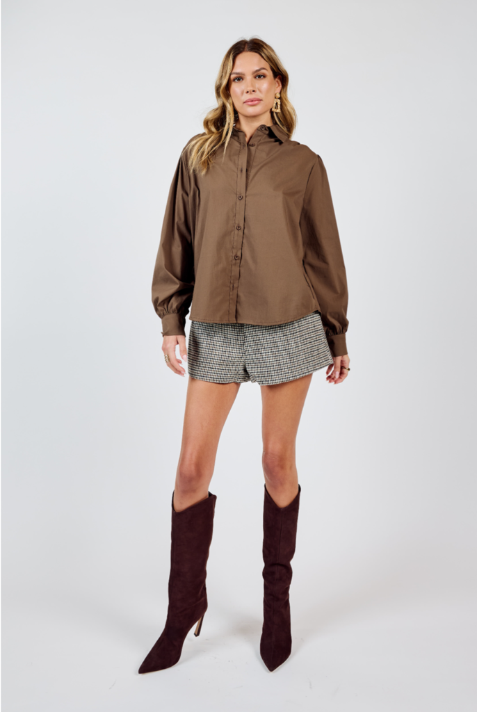 Sadie & Sage SHADES ON BUTTON UP SHIRT