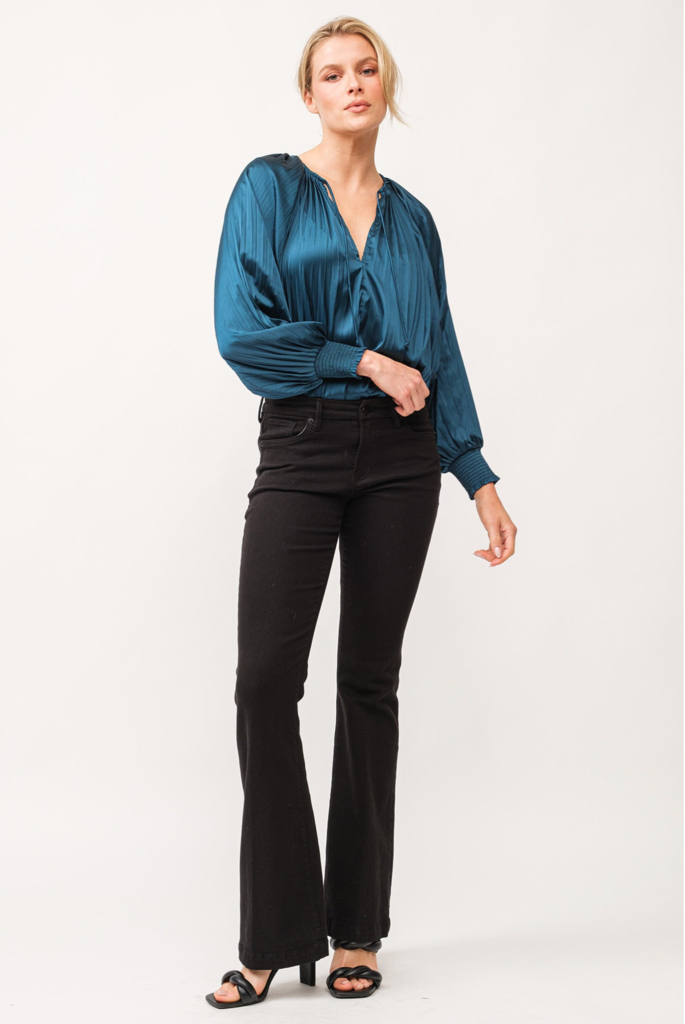 DEAR JOHN ROSA MID RISE CLEAN HEM FLARE JEANS