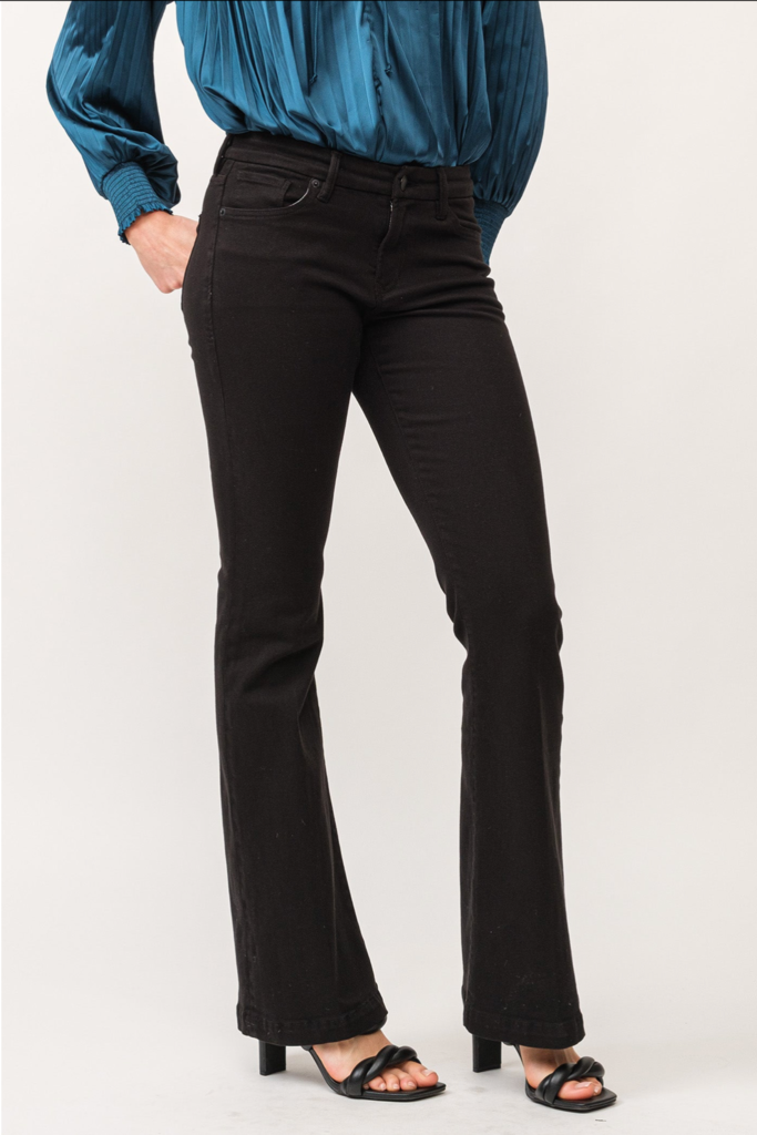 DEAR JOHN ROSA MID RISE CLEAN HEM FLARE JEANS
