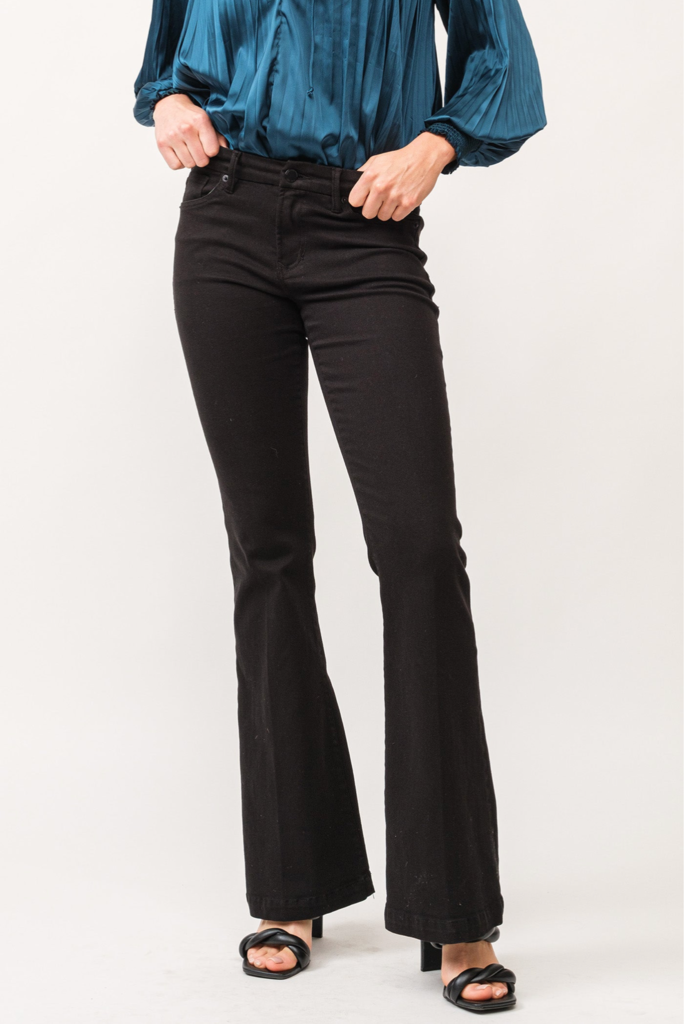 DEAR JOHN ROSA MID RISE CLEAN HEM FLARE JEANS