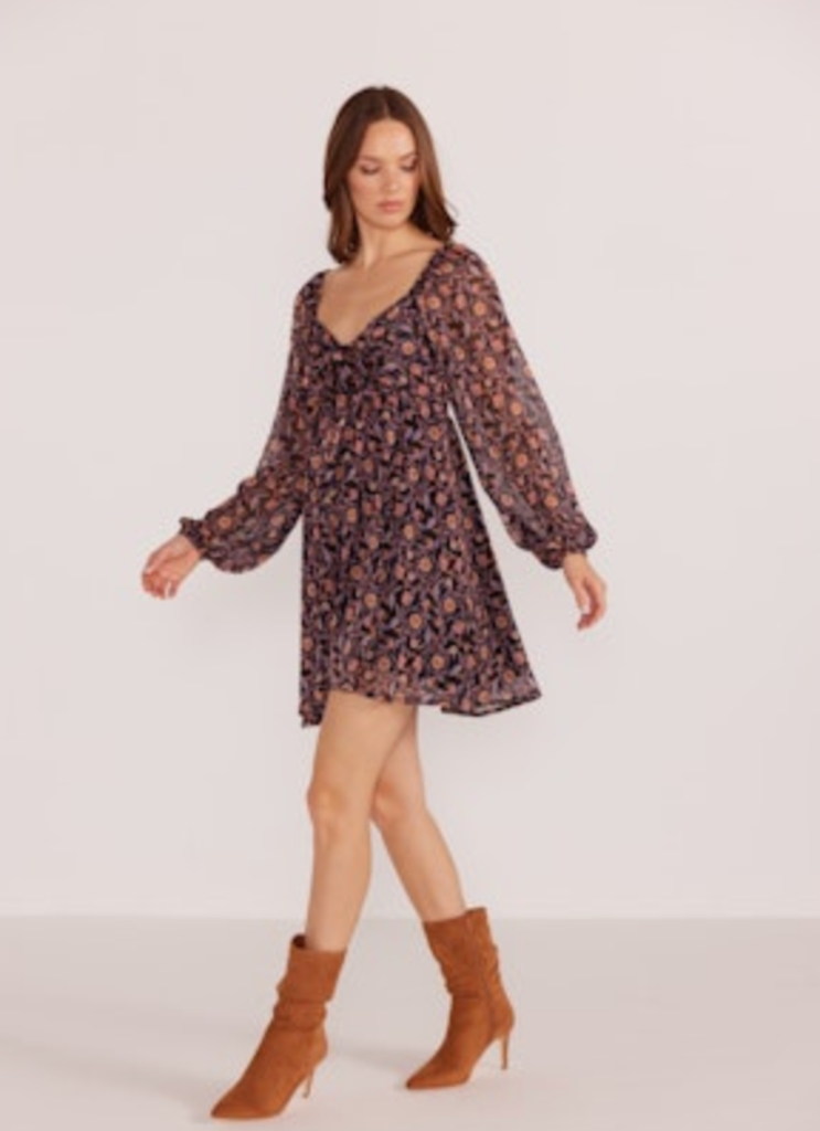 MINKPINK REGAL BABYDOLL MINI DRESS