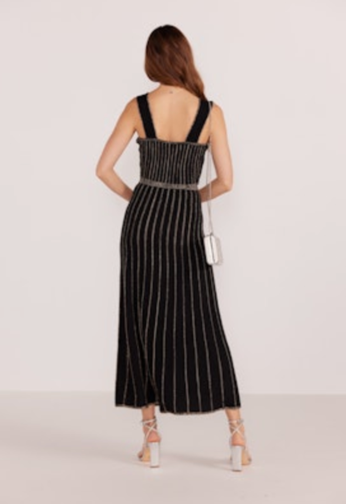 MINKPINK CELIA LUREX STRIPE CROP TOP