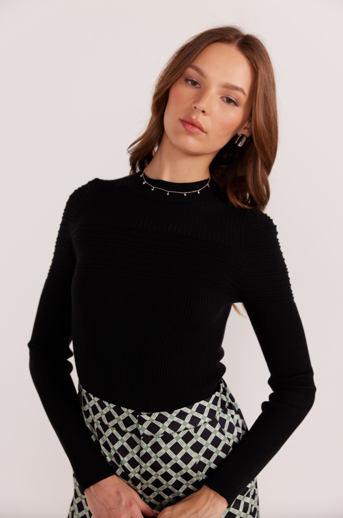 MINKPINK CIARA RIB KNIT TOP