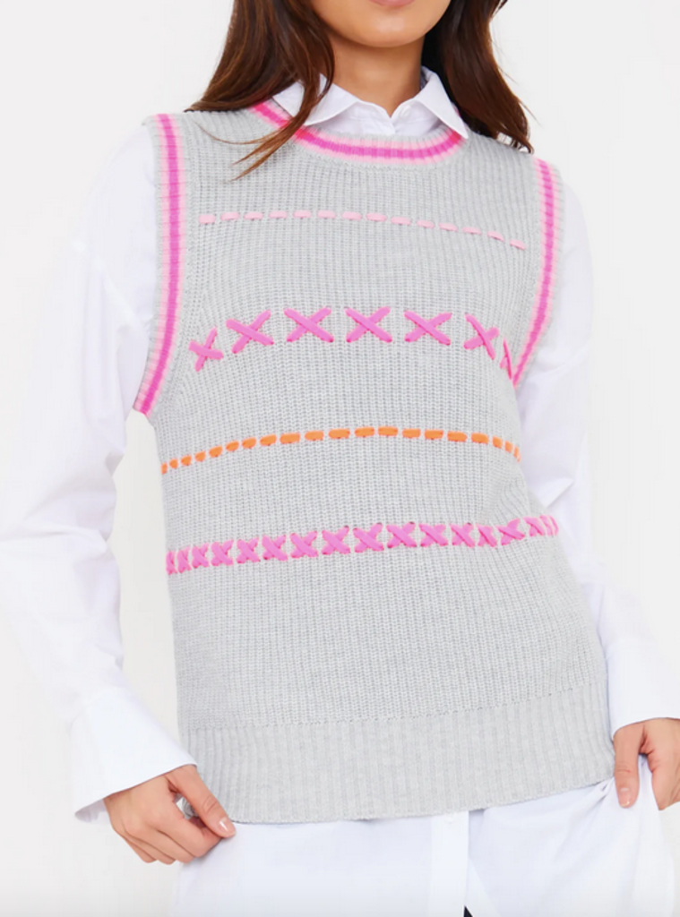 BRODIE FINE CASHMERE PARKER PLAIT VEST