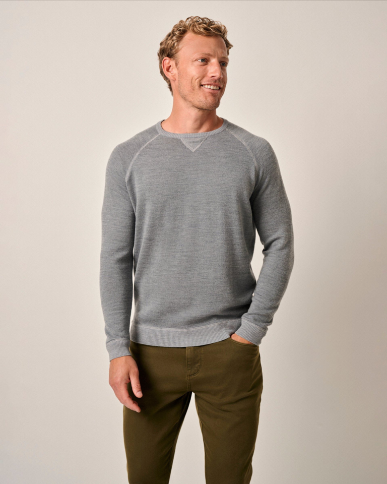 JOHNNIE-O BOGGS MERINO WOOL CREWNECK SWEATER