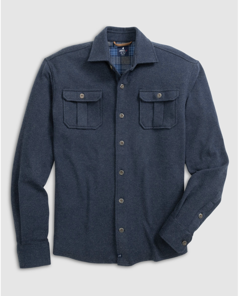 JOHNNIE-O BRIGGS STRETCH KNIT FLANNEL LODGE SHIRT