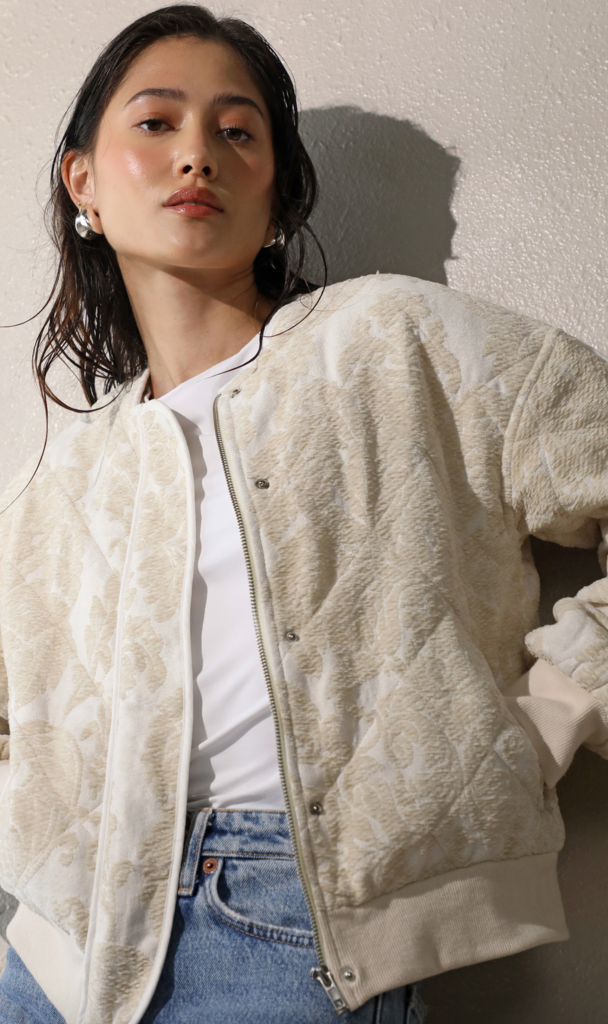 MICAH EMBROIDERED QUILTED BOMBER JACKET