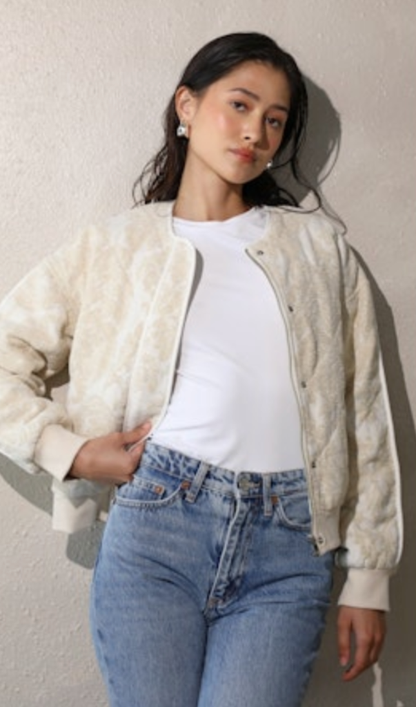 MICAH EMBROIDERED QUILTED BOMBER JACKET