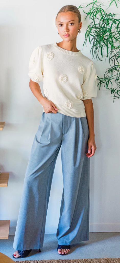STANLEY WIDE LEG PLEATED TROUSER