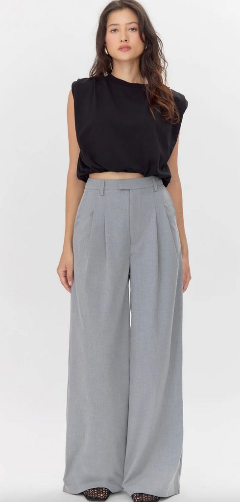 STANLEY WIDE LEG PLEATED TROUSER