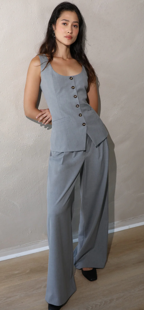 STANLEY WIDE LEG PLEATED TROUSER