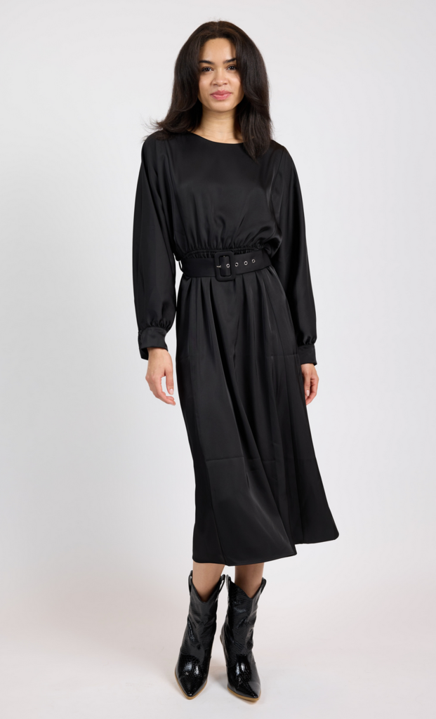 Sadie & Sage MOOD BOOST DOLMAN SLV MIDI DRESS W BELT