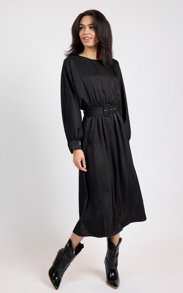 Sadie & Sage MOOD BOOST DOLMAN SLV MIDI DRESS W BELT