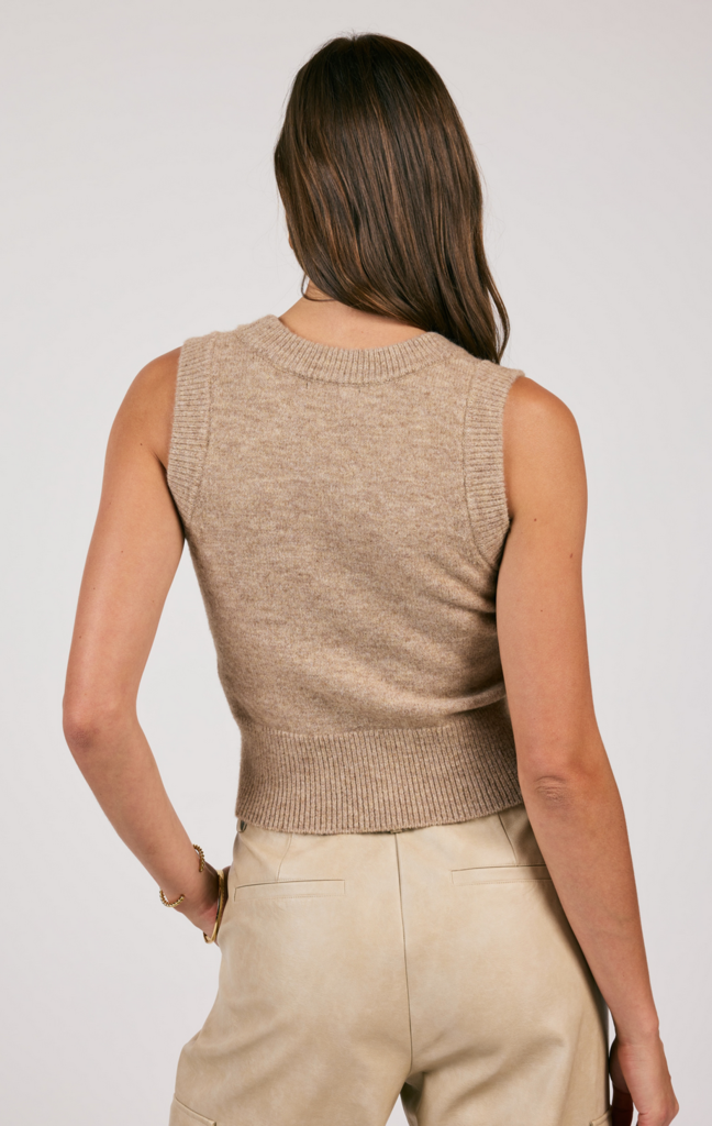 SAGE THE LABEL AUTHENTICITY SCOOP NECK SWEATER VEST
