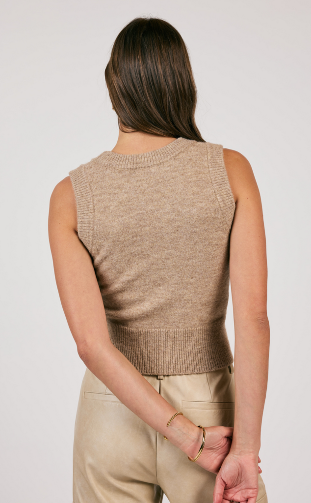 SAGE THE LABEL AUTHENTICITY SCOOP NECK SWEATER VEST