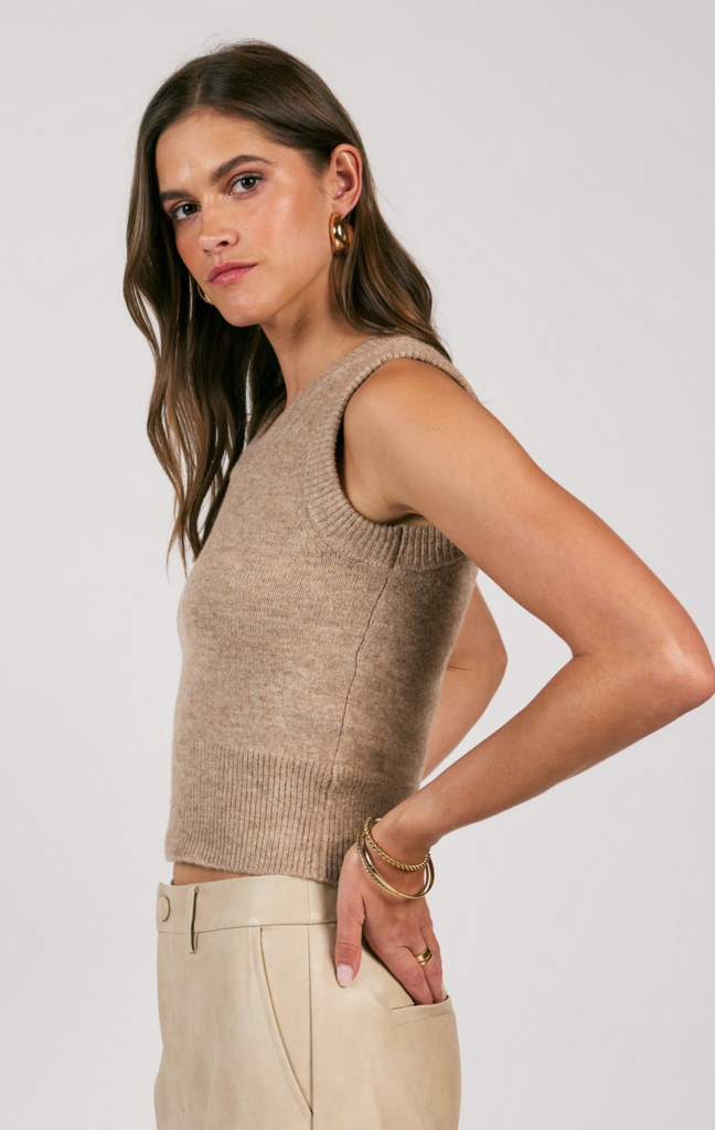 SAGE THE LABEL AUTHENTICITY SCOOP NECK SWEATER VEST