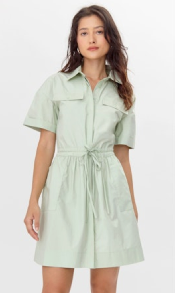 RITA TIE WAIST SHIRT DRESS