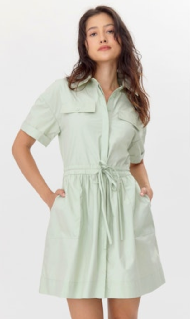 RITA TIE WAIST SHIRT DRESS