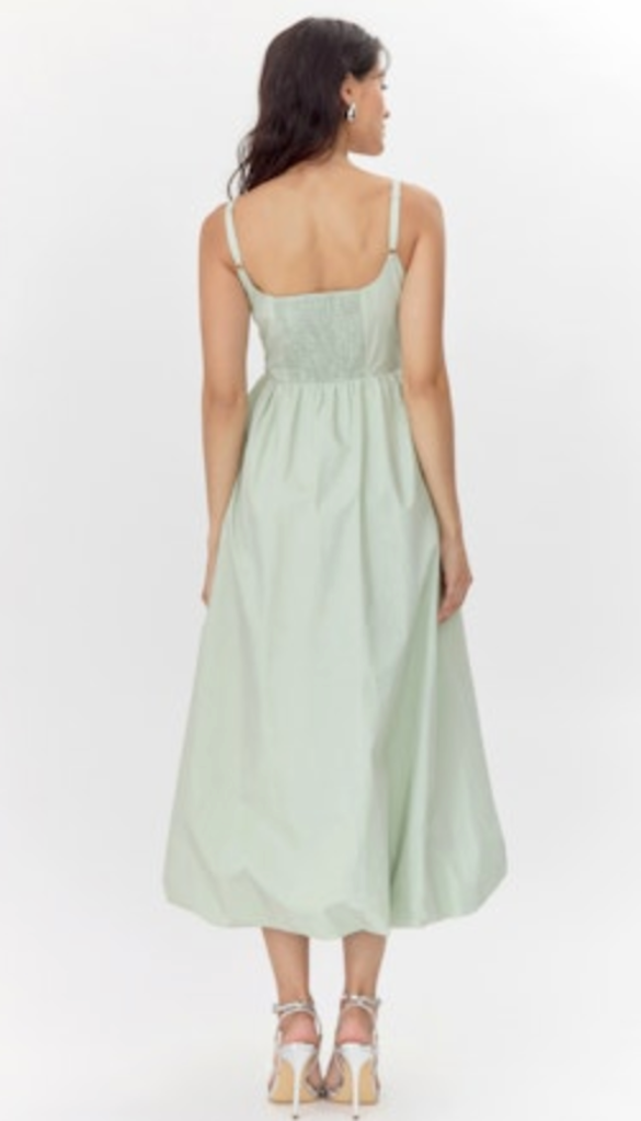 CELINA BALLOON HEM MIDI DRESS