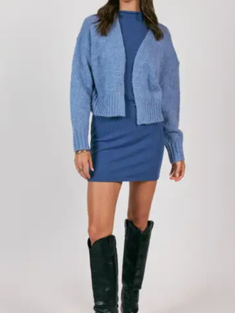 SAGE THE LABEL RHIA CROPPED OPEN CARDIGAN