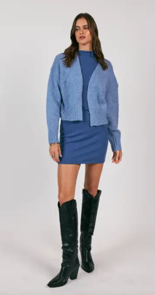 SAGE THE LABEL RHIA CROPPED OPEN CARDIGAN