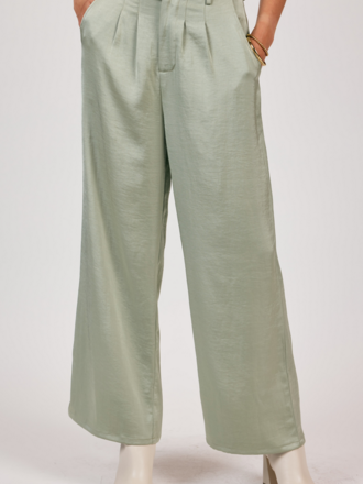 SAGE THE LABEL CULTURE SATIN WIDE LEG PANT