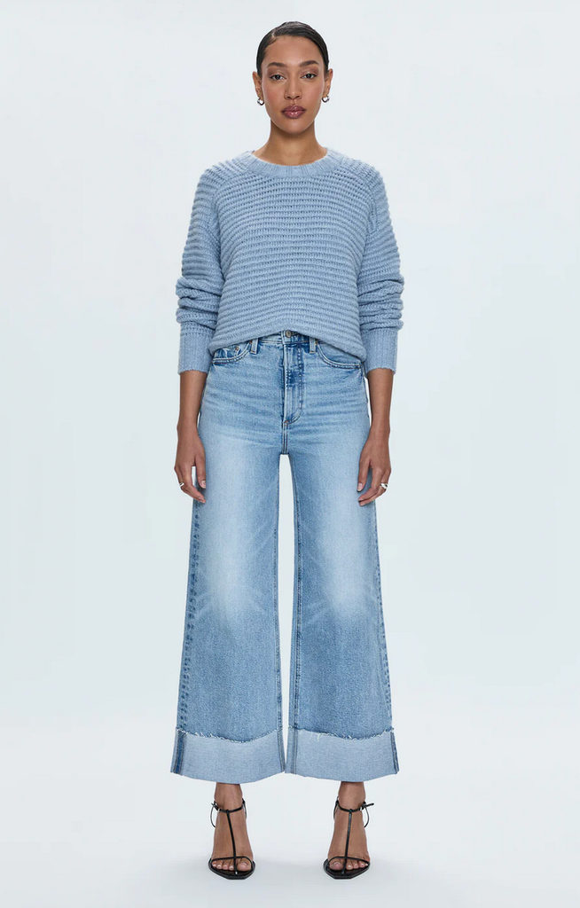 PISTOLA LANA CROP CUFFED HIGH RISE ULTRA WIDE LEG JEAN