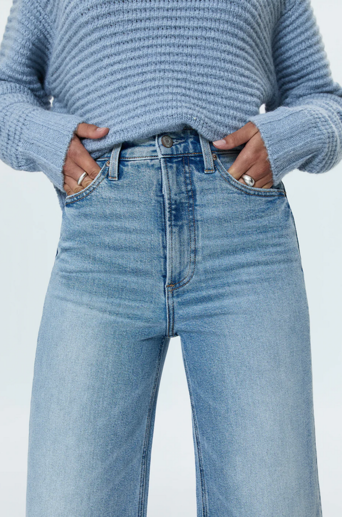 PISTOLA LANA CROP CUFFED HIGH RISE ULTRA WIDE LEG JEAN