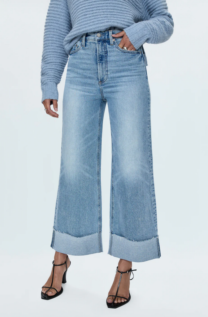PISTOLA LANA CROP CUFFED HIGH RISE ULTRA WIDE LEG JEAN