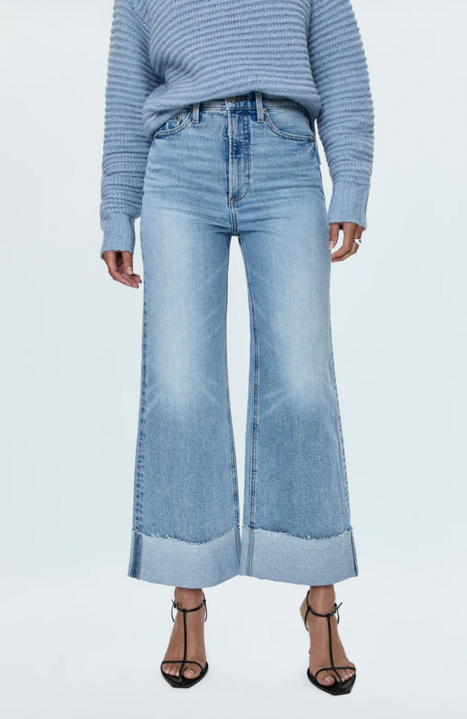PISTOLA LANA CROP CUFFED HIGH RISE ULTRA WIDE LEG JEAN
