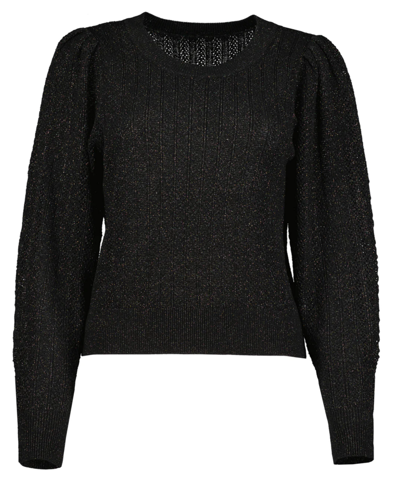 BISHOP+YOUNG SIENNA PUFF SLEEVE METALLIC SWEATER