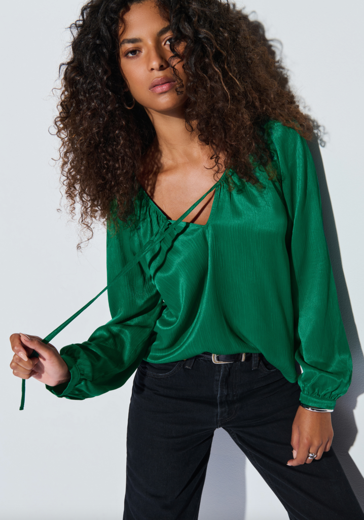 NATION LTD ELLIE TIE FRONT TOP