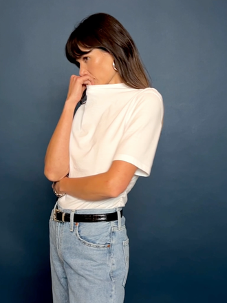 NATION LTD REED MOCK NECK TOP