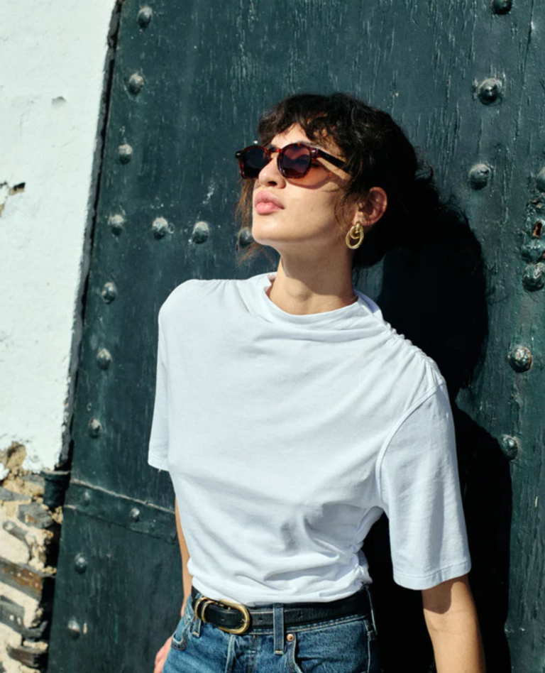 NATION LTD REED MOCK NECK TOP