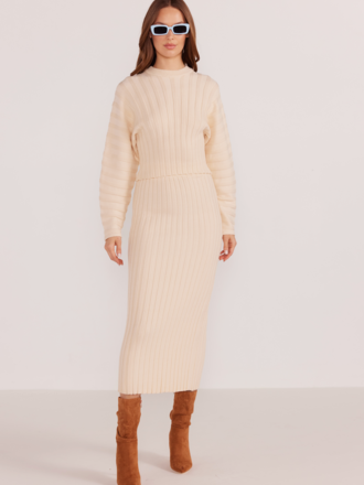 MINKPINK LAYLA SCULPTED RIB SKIRT