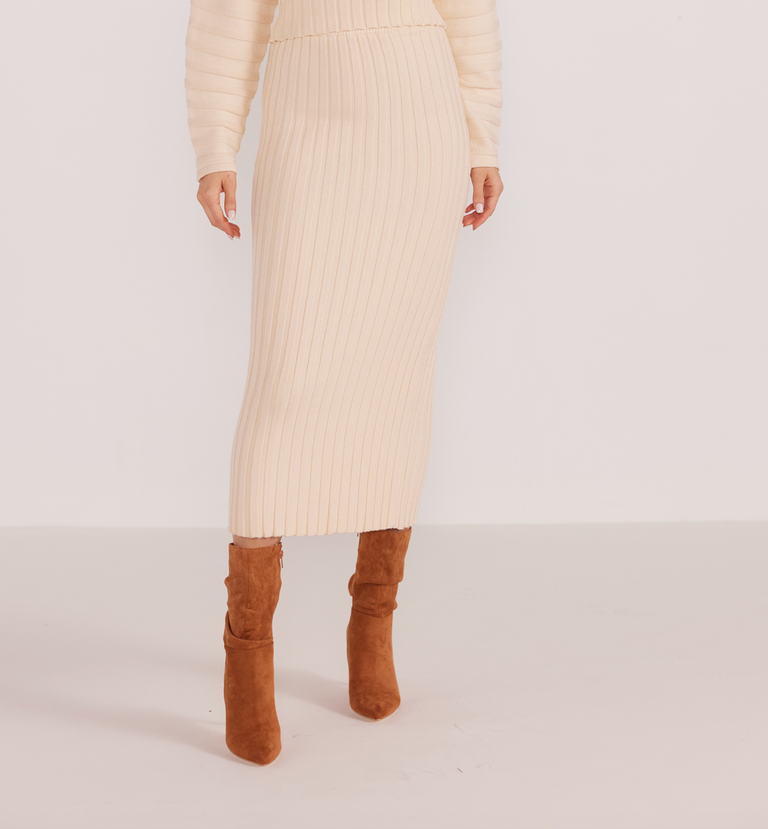 MINKPINK LAYLA SCULPTED RIB SKIRT