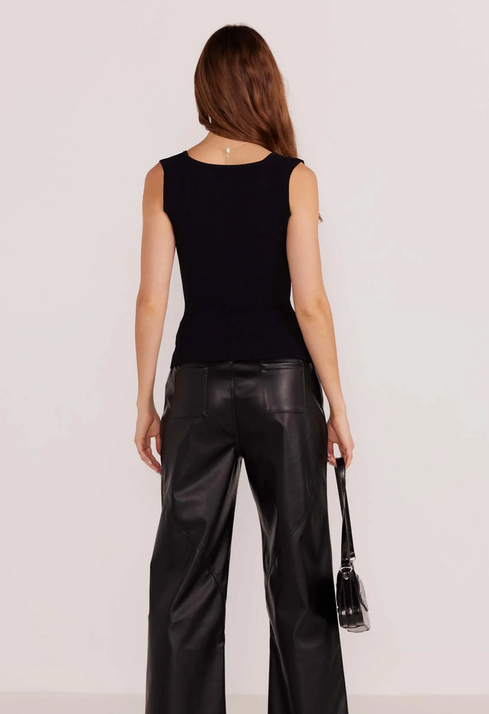 MINKPINK GILDED RIB KNIT TOP
