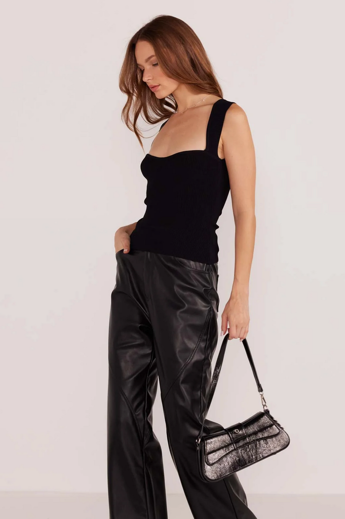 MINKPINK GILDED RIB KNIT TOP