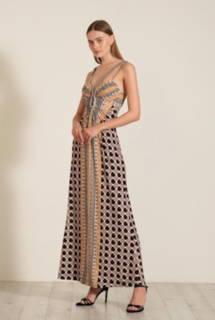 RANNA GILL SIERA CORDED MAXI DRESS