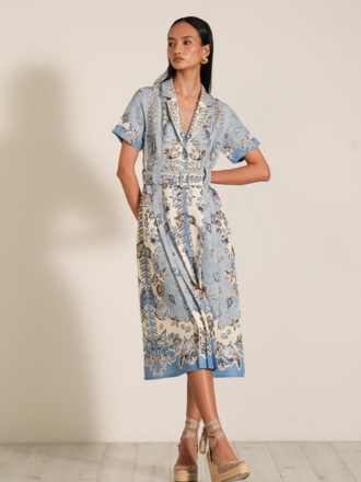 RANNA GILL VEGA MIDI SHIRT DRESS