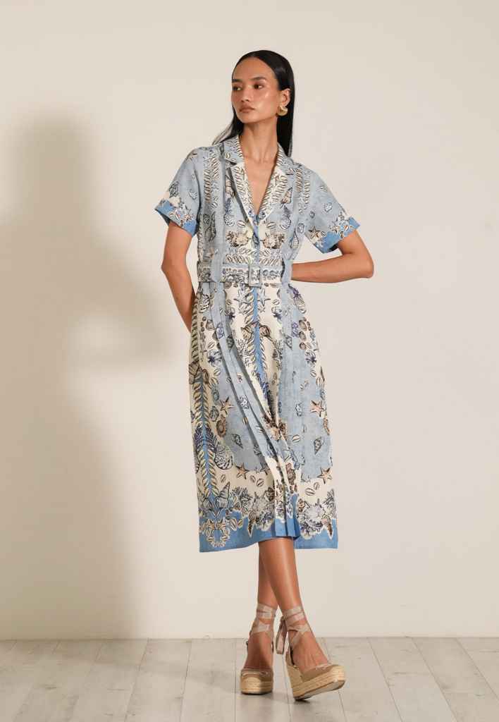 RANNA GILL VEGA MIDI SHIRT DRESS