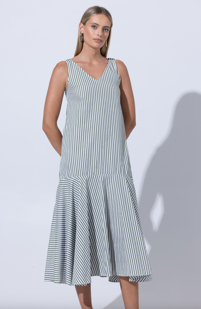 LUSANA JUSTIN POPLIN MIDI DRESS
