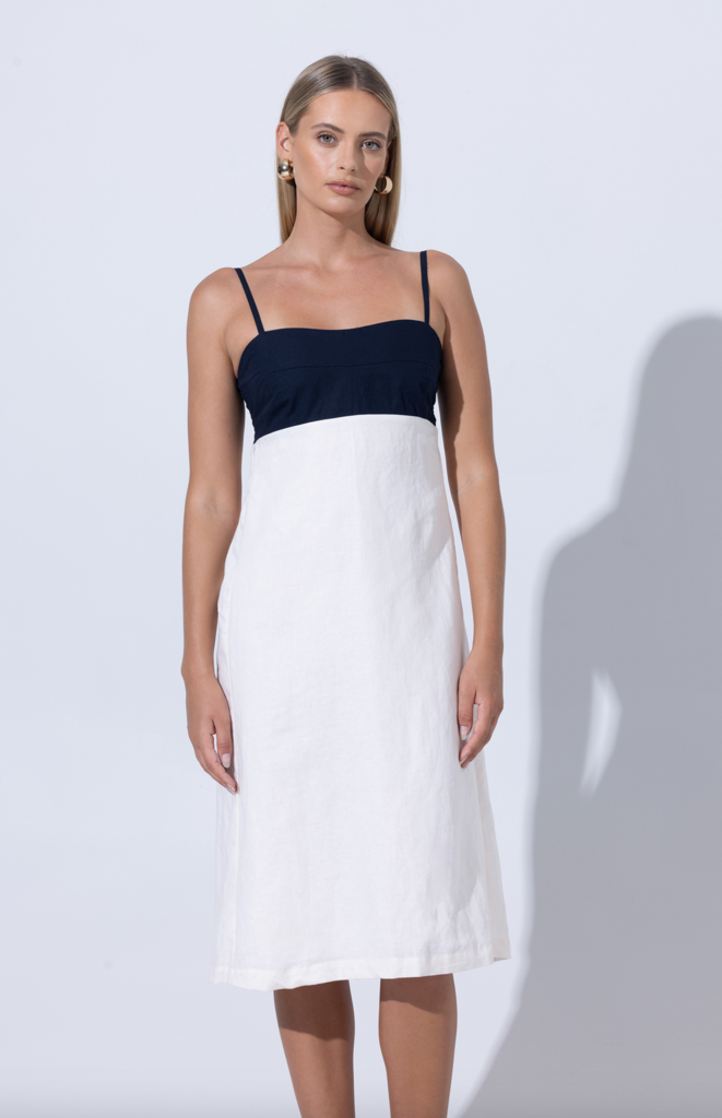 LUSANA EMERY LINEN MAXI DRESS