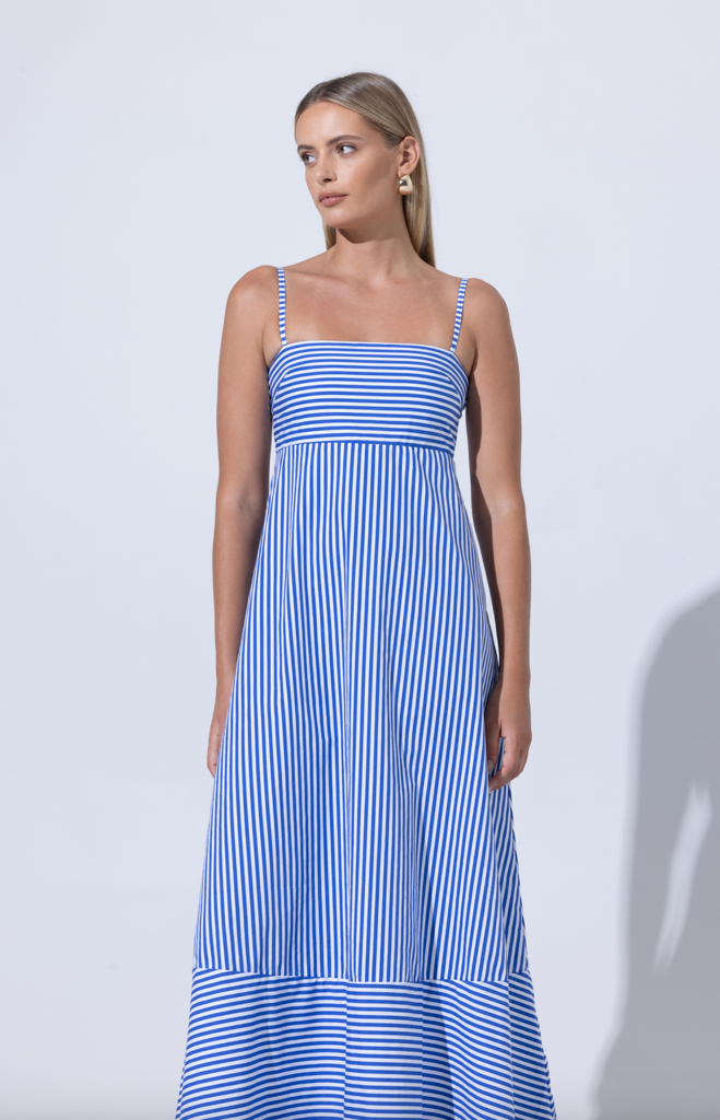 LUSANA ANITA POPLIN MAXI DRESS