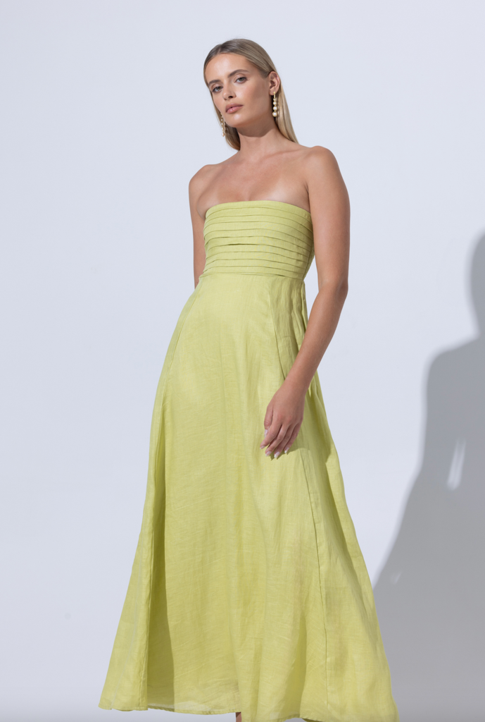 LUSANA TALIA LINEN MAXI DRESS