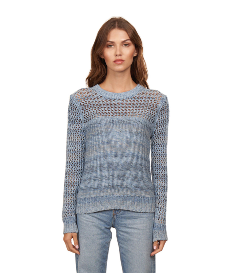 MARLED MESH CREW SWEATER