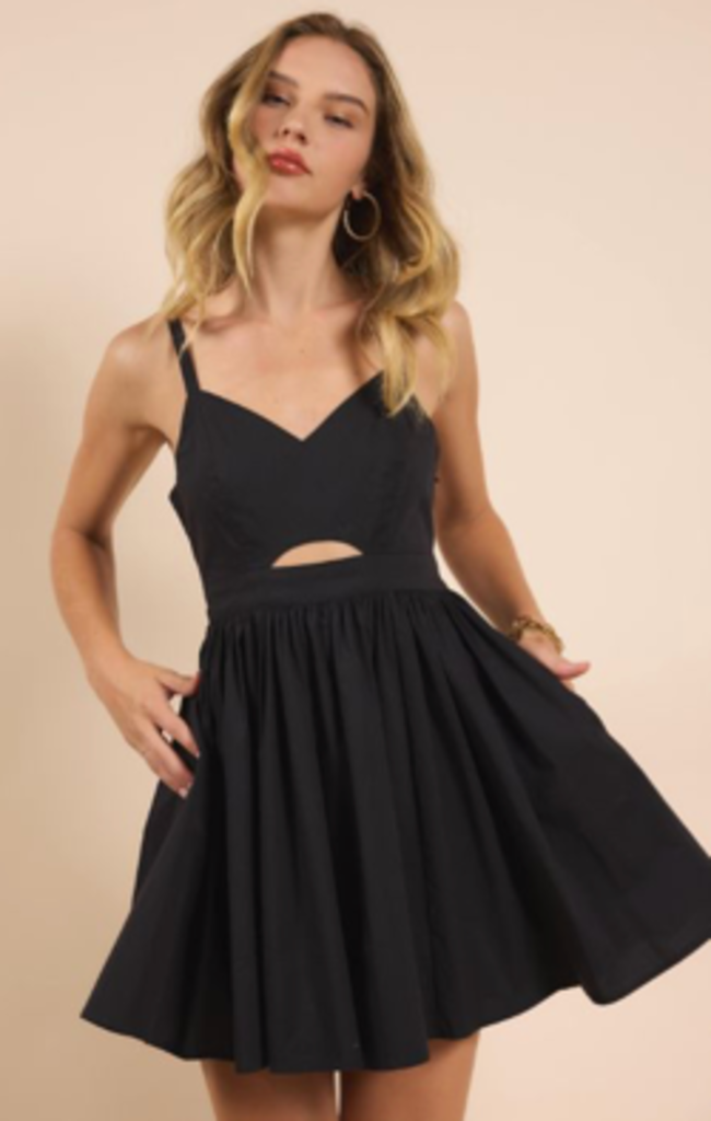 SADIE&SAGE SHADES ON FRONT CUTOUT MINI DRESS