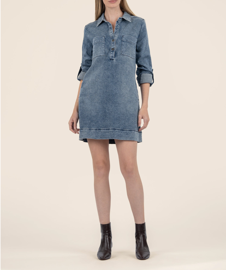KUT ANIKA DENIM DRESS